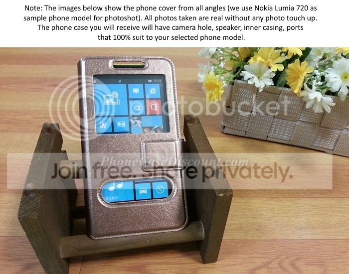 Nokia Lumia Window PU Leather Case Cover