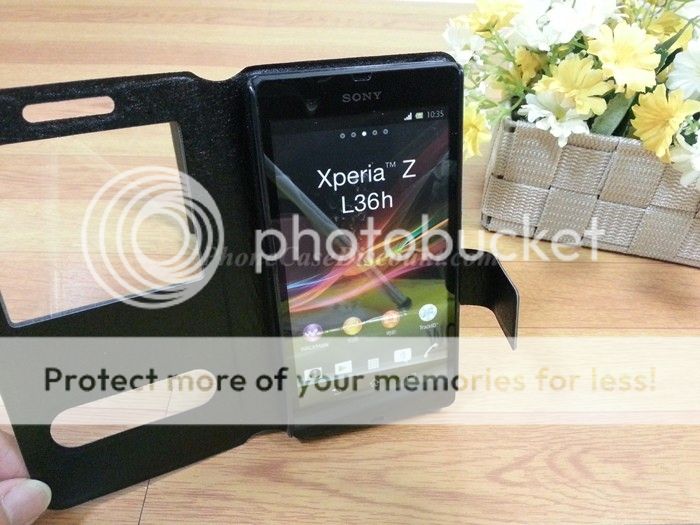 Sony Window PU Leather Case Cover