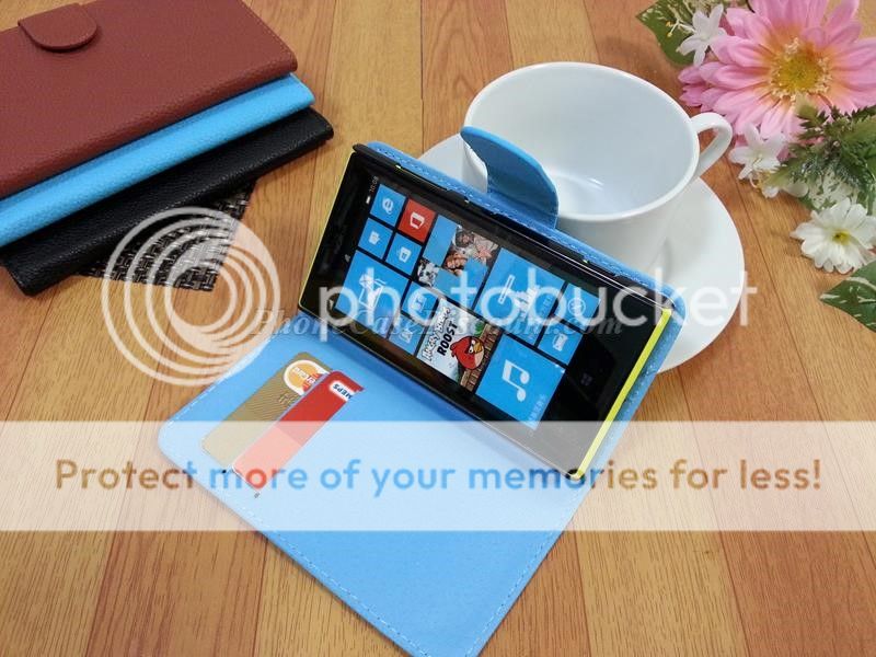 Nokia Lumia leather wallet cover Case