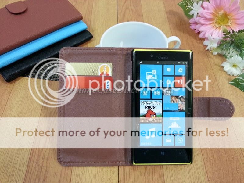 Nokia Lumia leather wallet cover Case