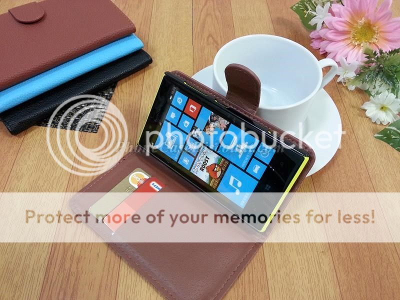 Nokia Lumia leather wallet cover Case