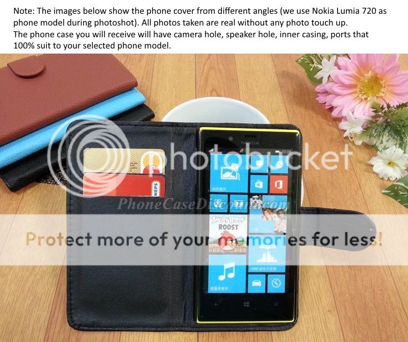 Nokia Lumia leather wallet cover Case