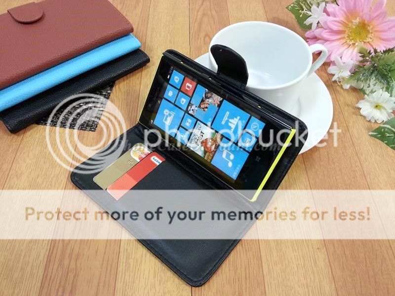Nokia Lumia leather wallet cover Case