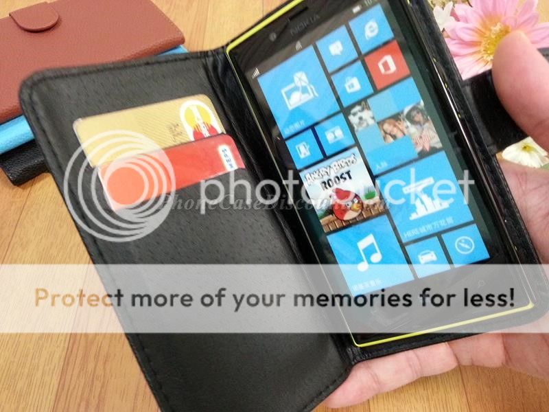 Nokia Lumia leather wallet cover Case