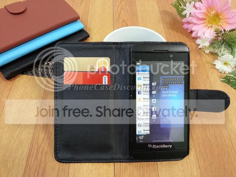 blackberry leather wallet cover Case