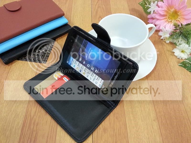 blackberry leather wallet cover Case