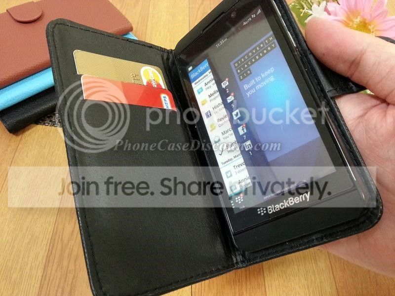 blackberry leather wallet cover Case