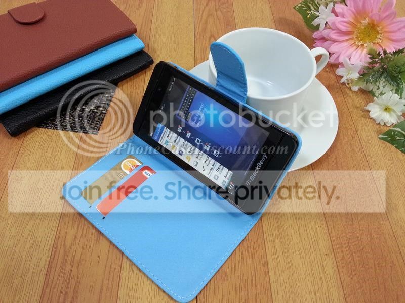 blackberry leather wallet cover Case