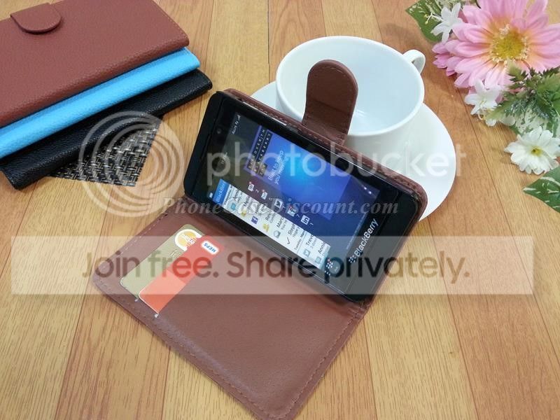 blackberry leather wallet cover Case