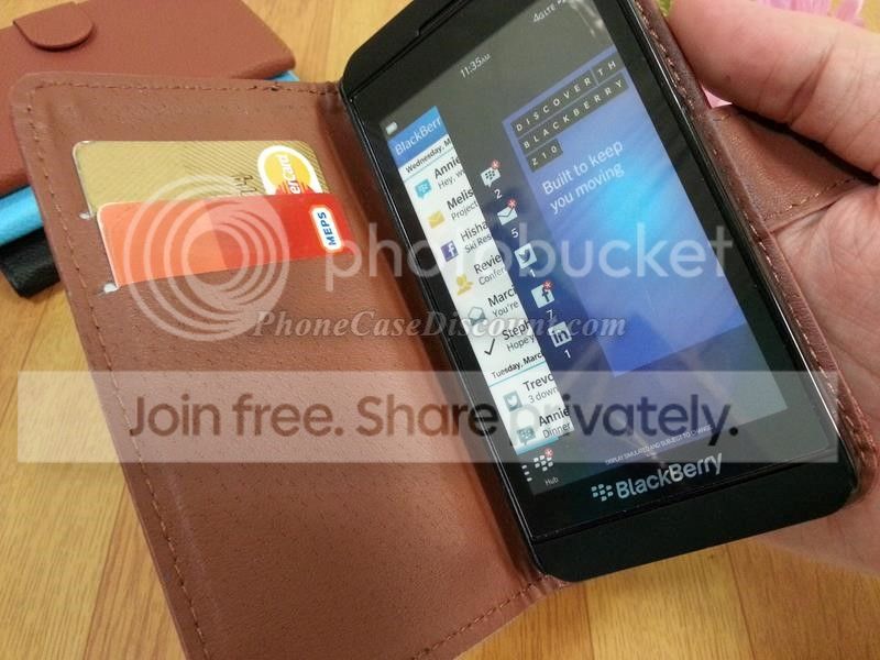 blackberry leather wallet cover Case