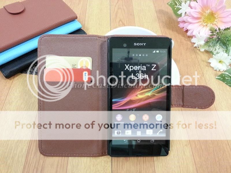 sony xperia leather wallet cover Case