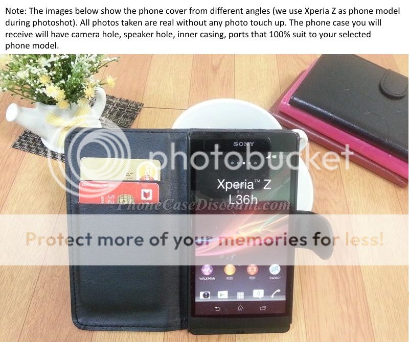 sony xperia wave PU leather cover Case