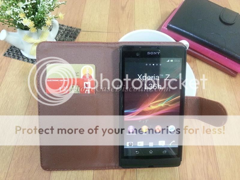 sony xperia wave PU leather cover Case