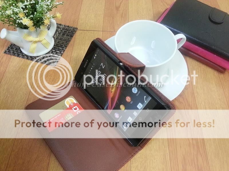 sony xperia wave PU leather cover Case