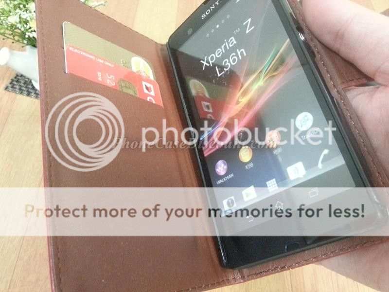 sony xperia wave PU leather cover Case