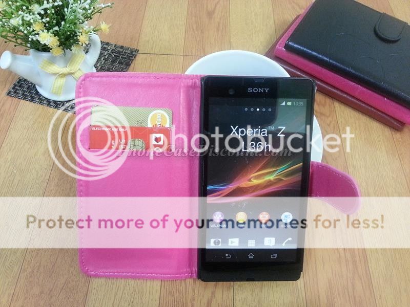 sony xperia wave PU leather cover Case