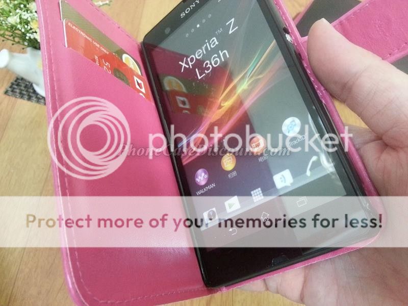 sony xperia wave PU leather cover Case