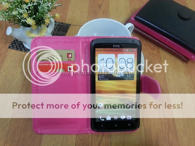 htc desire wave PU leather cover Case