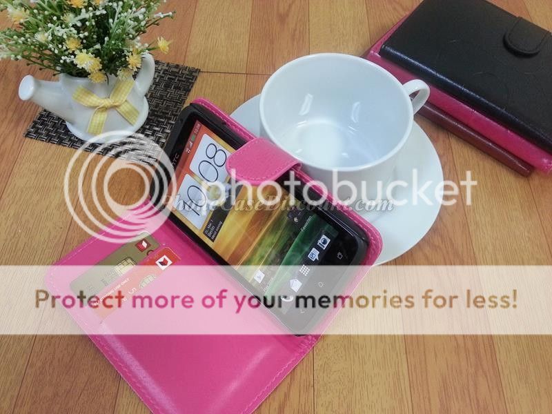 htc desire wave PU leather cover Case