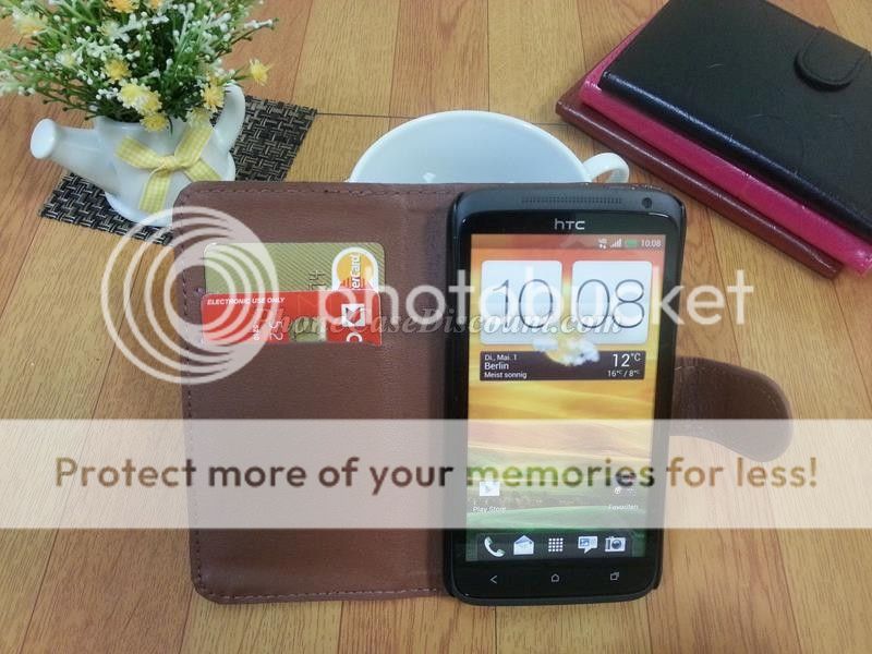 htc desire wave PU leather cover Case