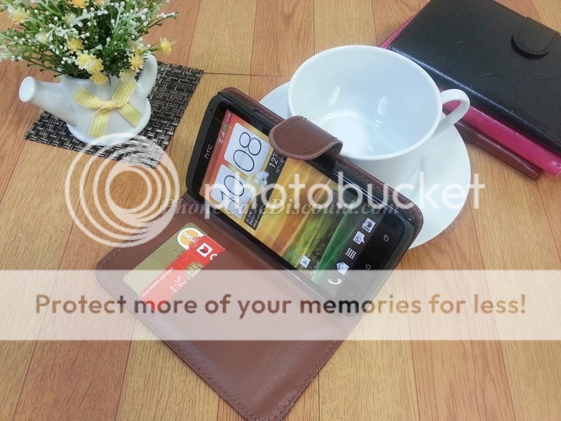 htc desire wave PU leather cover Case