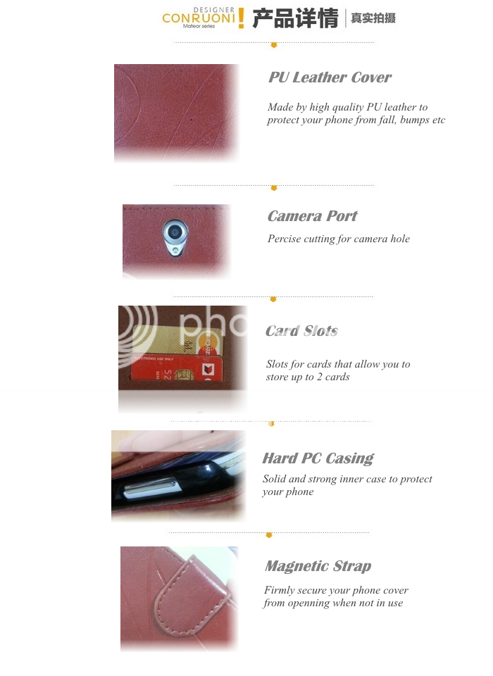 huawei ascend wave PU leather cover Case