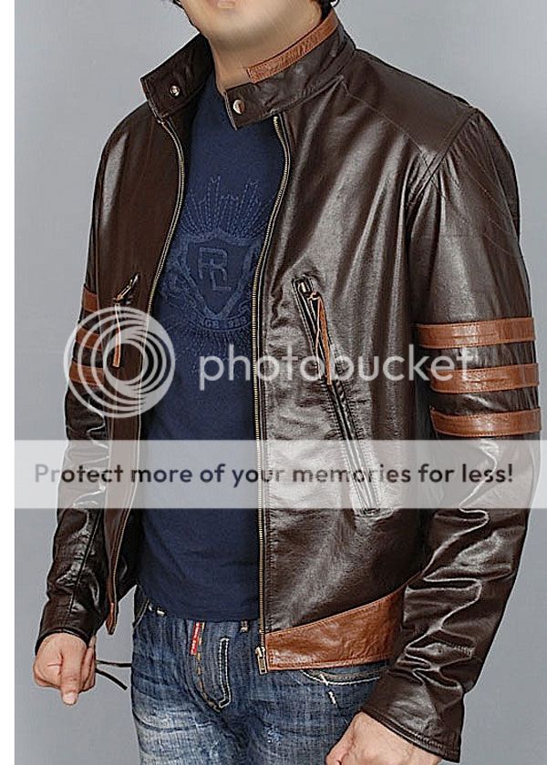 Xmen leather jacket Wolverine origin Brown Black Halloween all sizes eBay