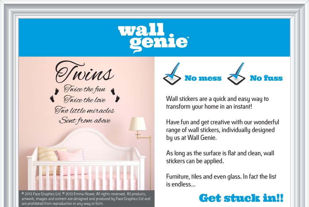Twins Wall Sticker Bedroom Nursery Child Decal Quote Vinyl Transfer Decoration eBay