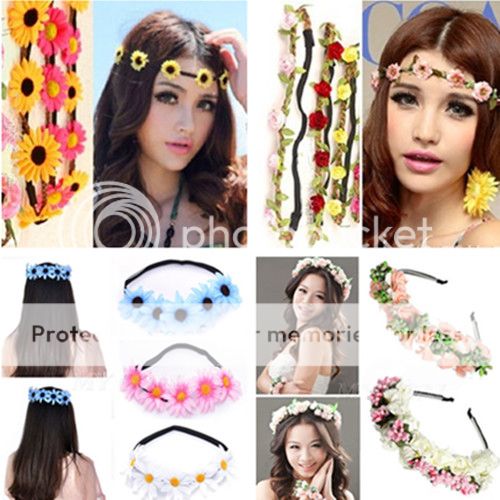 Boho-Women-Girls-Floral-Flower-Hairband-Headband-Garland-Headband-Wedding-Beach