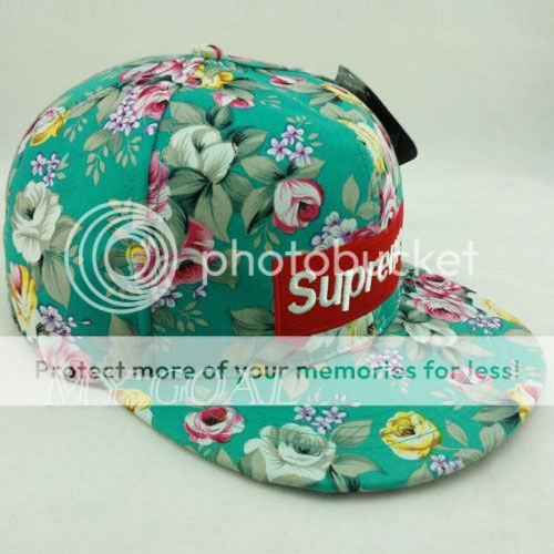 Lady-Men-Summer-Floral-Flower-Snapback-Hat-Flat-Supreme-Sun-Baseball-Cap-Hip-Hop