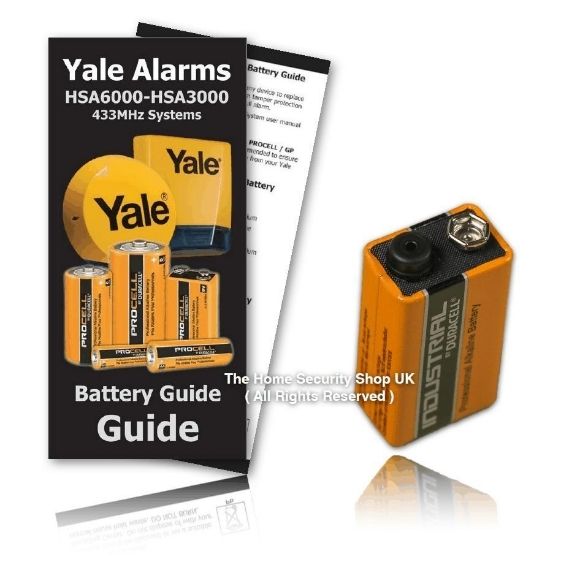 Yale Alarms HSA3080 HSA3000 Key Pad Replacement Battery KIT ( Including