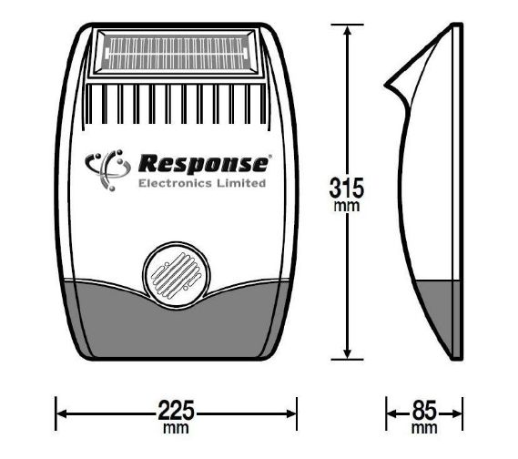 Response Alarms Official Dummy Alarm Box Inc 4 Year Flashing LED KIT